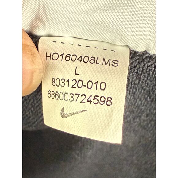 Nike Pro Combat Hyperwarm 1/2 Zip Pullover Training Top Thumbholes Womens Large - Picture 11 of 12